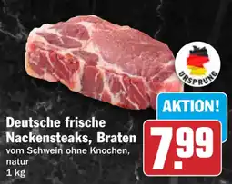 HIT Deutsche frische Nackensteaks, Braten Angebot