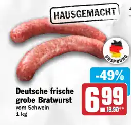 HIT Deutsche frische grobe Bratwurst vom Schwein Angebot