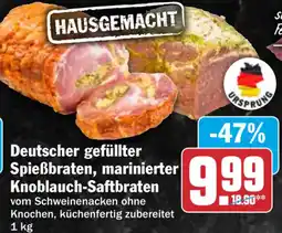 HIT Deutscher gefüllter Spießbraten, mariniert Knoblauch-Saftbraten Angebot
