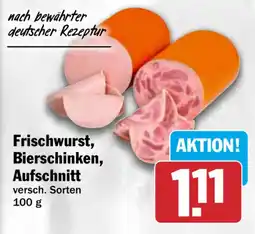 HIT Frischwurst, Bierschinken, Aufschnitt Angebot