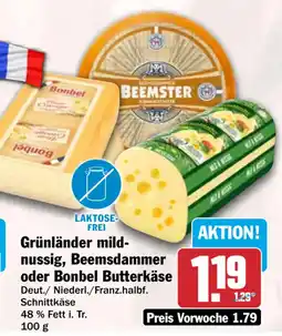 HIT Grünländer mild-nussig, Beemsdammer oder Bonbel Butterkäse Angebot
