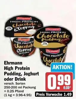HIT Ehrmann High Protein Pudding, Joghurt oder Drink Angebot