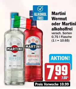 HIT Martini Wermut oder Martini alkoholfrei Angebot
