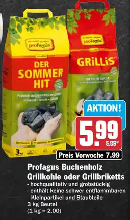 HIT Profagus Buchenholz Grillkohle oder Grillbriketts Angebot