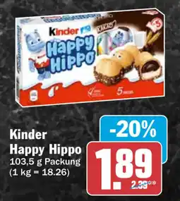 HIT Kinder Happy Hippo Angebot