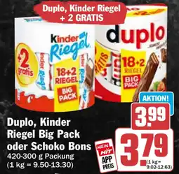 HIT Duplo, Kinder Riegel Angebot