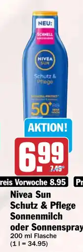 HIT Nivea Sun Schutz & Pflege Sonnenmilch oder Sonnenspray Angebot