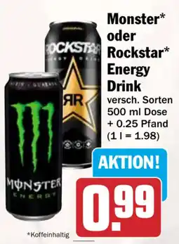 HIT Monster* oder Rockstar* Energy Drink Angebot
