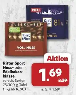 Combi Ritter Sport Nuss- oder Edelkakao-klass Angebot