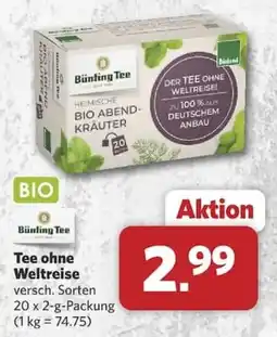 Combi Bünting Tee Heimische Bio Abend-Kräuter Angebot