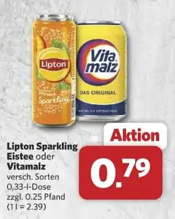 Combi Lipton Sparkling Eistee oder Vitamalz Angebot