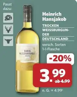 Combi Heinrich Hansjakob TROCKEN WEISSBURGUNDER Angebot