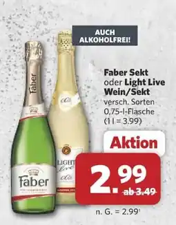 Combi Faber Sekt oder Light Live Wein/Sekt Angebot