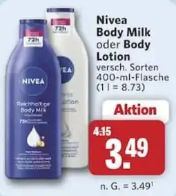 Combi Nivea Body Milk oder Body Lotion Angebot