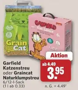 Combi Garfield Katzenstreu oder Graincat Naturklumpstreu Angebot