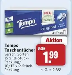 Combi Tempo Taschentücher Angebot