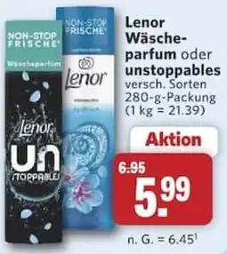 Combi Lenor Wäscheparfum oder unstoppables Angebot
