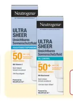 Rossmann Neutrogena Ultra Sheer Sonnenschutzfluid Hydration LSF 50 Angebot