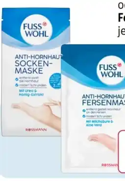 Rossmann Fusswohl Anti-Hornhaut Sockenmaske Angebot