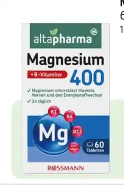 Rossmann Altapharma Magnesium 500 Depot Angebot