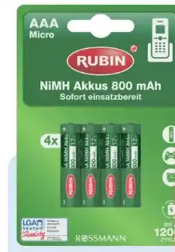 Rossmann Rubin NiMH Akkus Mignon AA Angebot