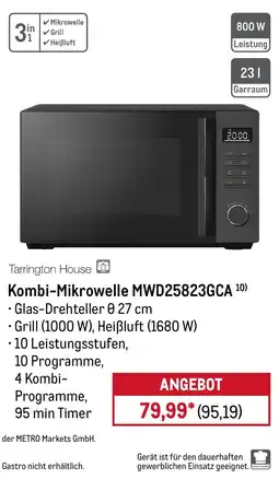 METRO Tarrington House Kombi-Mikrowelle MWD25823GCA Angebot