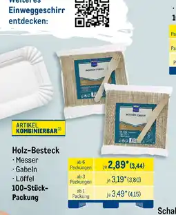 METRO Holz-Besteck Angebot