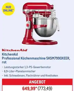 METRO KitchenAid Professional Küchenmaschine 5KSM7990XEER, rot Angebot