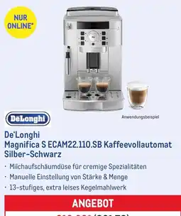 METRO De'Longhi Magnifica S ECAM22.110.SB Kaffeevollautomat Silber-Schwarz Angebot