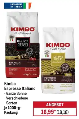 METRO Kimbo Espresso Italiano Angebot
