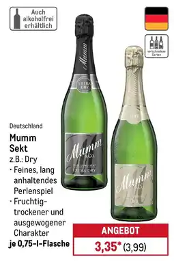 METRO Mumm Sekt Angebot