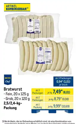 METRO METRO Chef Bratwurst Angebot