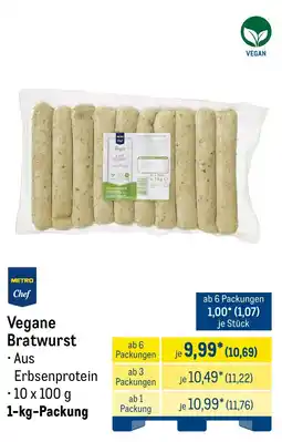 METRO Metro Chef Vegane Bratwurst Angebot