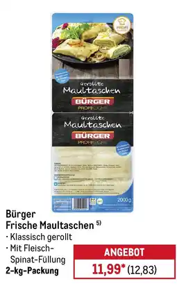 METRO Bürger Frische Maultaschen Angebot
