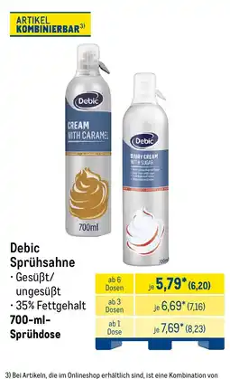 METRO Debic Sprühsahne Angebot
