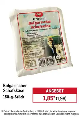 METRO Original Bulgarischer Schafskäse Angebot