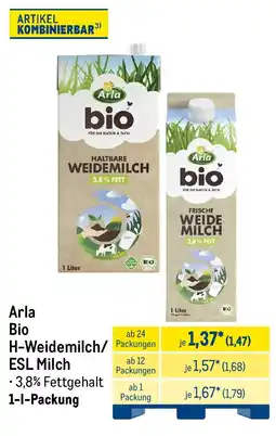 METRO Arla Bio H-Weidemilch/ESL Milch Angebot