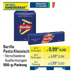 METRO Barilla Pasta Klassisch Angebot