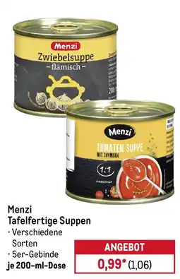METRO Menzi Tafelfertige Suppen Angebot