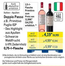 METRO Doppio Passo Primitivo Angebot