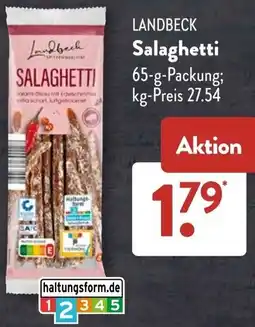 Aldi Süd LANDBECK Salaghetti Angebot