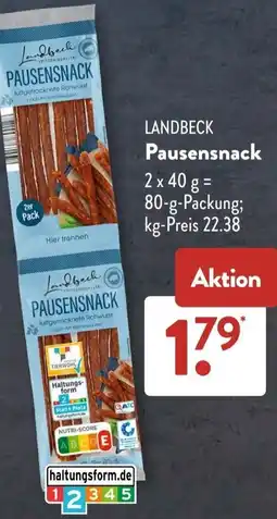 Aldi Süd LANDBECK Pausensnack Angebot