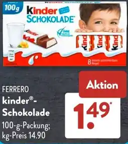 Aldi Süd FERRERO kinder Schokolade Angebot