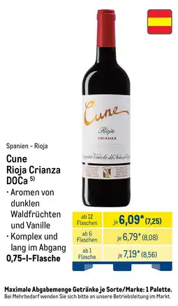 METRO Cune Rioja Crianza DOCa Angebot