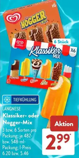 Aldi Süd LANGNESE Klassiker- oder Nogger-Mix Angebot