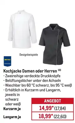 METRO Kochjacke Damen oder Herren Angebot