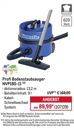 METRO Profi Bodenstaubsauger Numatic Angebot
