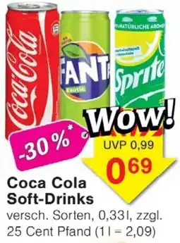Wiglo Wunderland Coca Cola Soft-Drinks Angebot