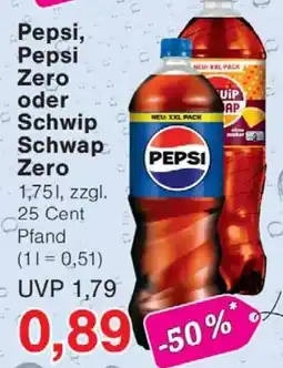 Wiglo Wunderland Pepsi, Pepsi Zero oder Schwip Schwap Zero Angebot
