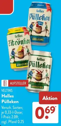 Aldi Süd VELTINS Helles Pülleken Angebot